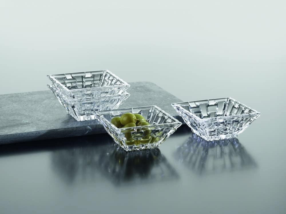 Nachtmann Dipschalen Set Ø 8,5 cm, 4 Stück, Bossa Nova, 97631, kleine Schalen aus Kristallglas, Snac