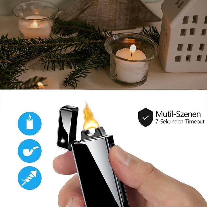 GADATOP Arc Plasma Flamme Feuerzeug USB wiederaufladbares, winddichtes elektrisches Feuerzeug für Ke