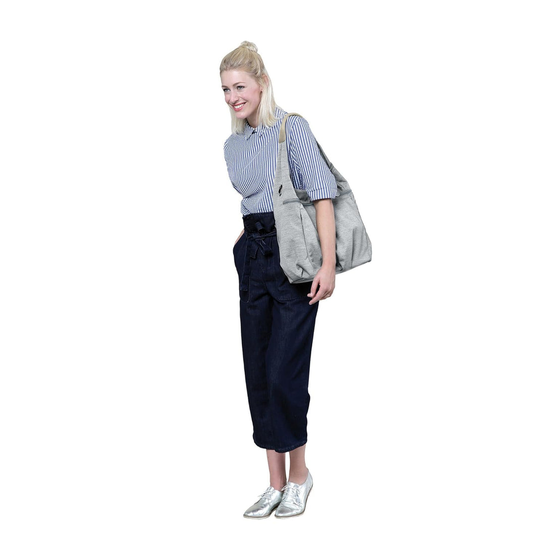 LÄSSIG Baby Wickeltasche Stylische Tasche nachhaltig Babytasche/Green Label Hobo Bag Grau, Grau