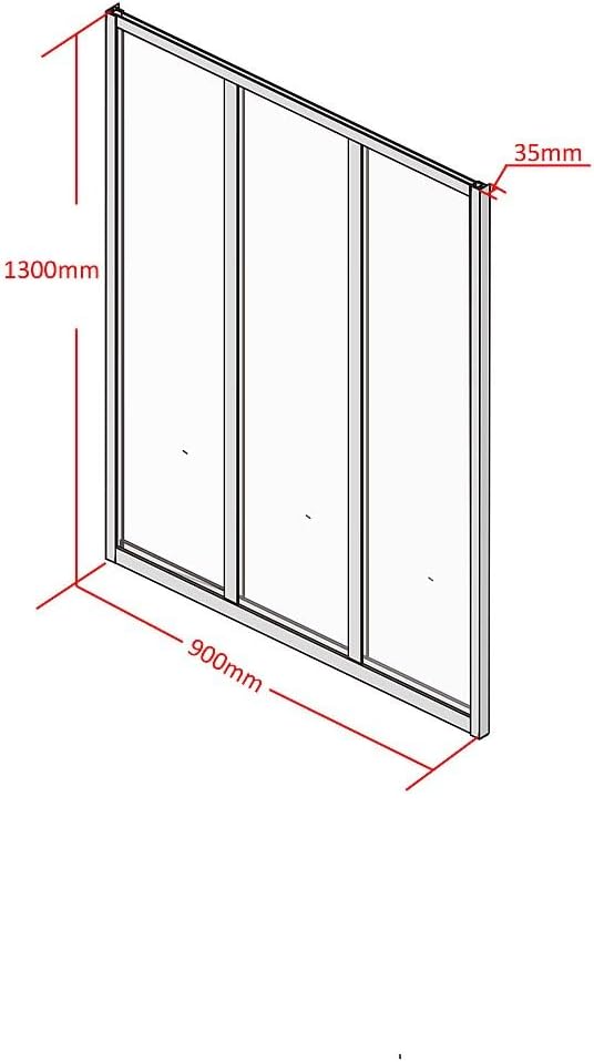 Vente-unique - Atelier-Glaswand - 90 x 130 cm - thermolackiertes Aluminium - Weiss - Bayview