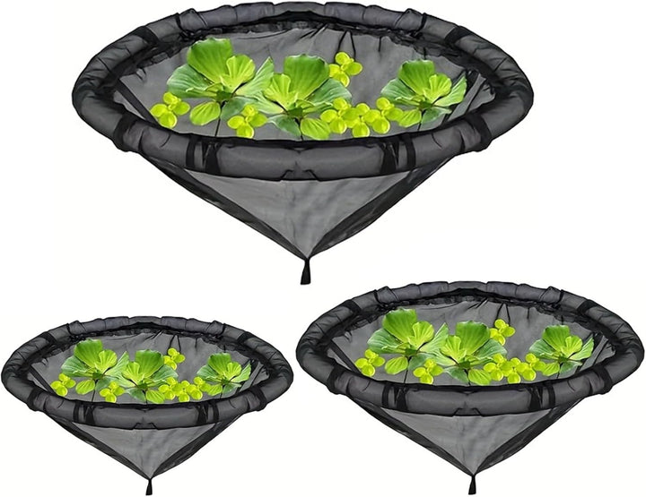 Schwimmende Pflanzenbarriere, 3 Stück Teichnetz – rund (17, 7/23, 6/31, 5 Zoll), fischresistente Ins