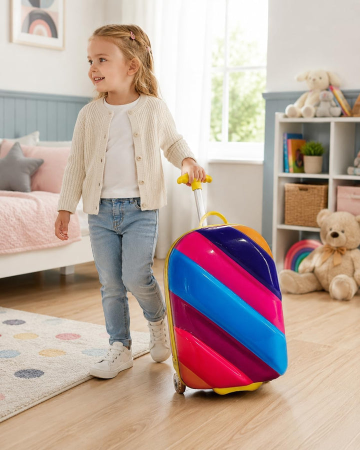 Bayer Chic 2000 - Bouncie Kinder-Trolley Rainbow, Kindergepäck, Kinderkoffer, bunt, 46 cm