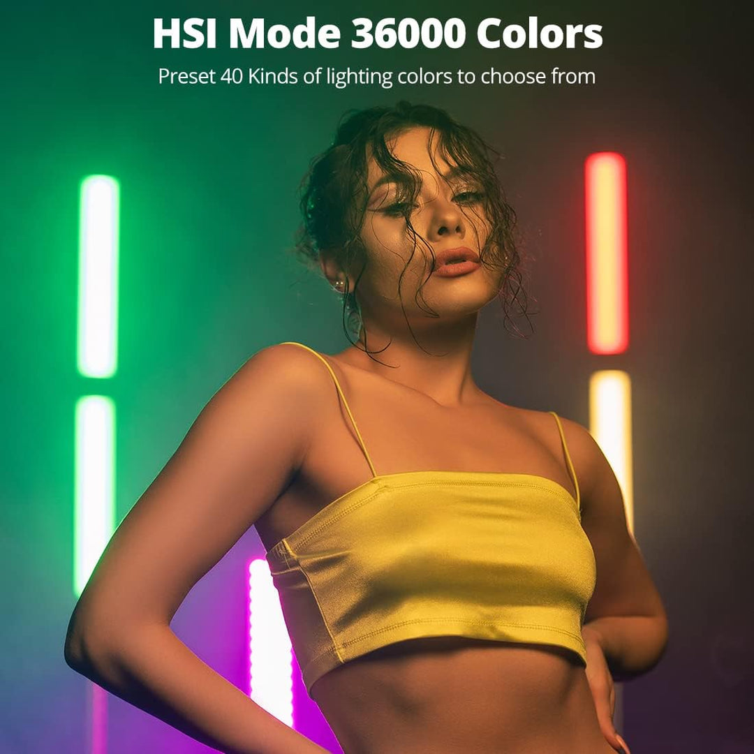 AMBITFUL A2 Vollfarbiges RGB-Röhrenlicht, CRI 95 TLCI 97 Genaue Farbe, 2500K-8500K, RGB CCT HSI Modu