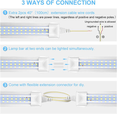 Haofy 2x108 LED Innenraumbeleuchtung Auto Innenbeleuchtung DC 12V LED Unterbauleuchte mit Verdrahtun