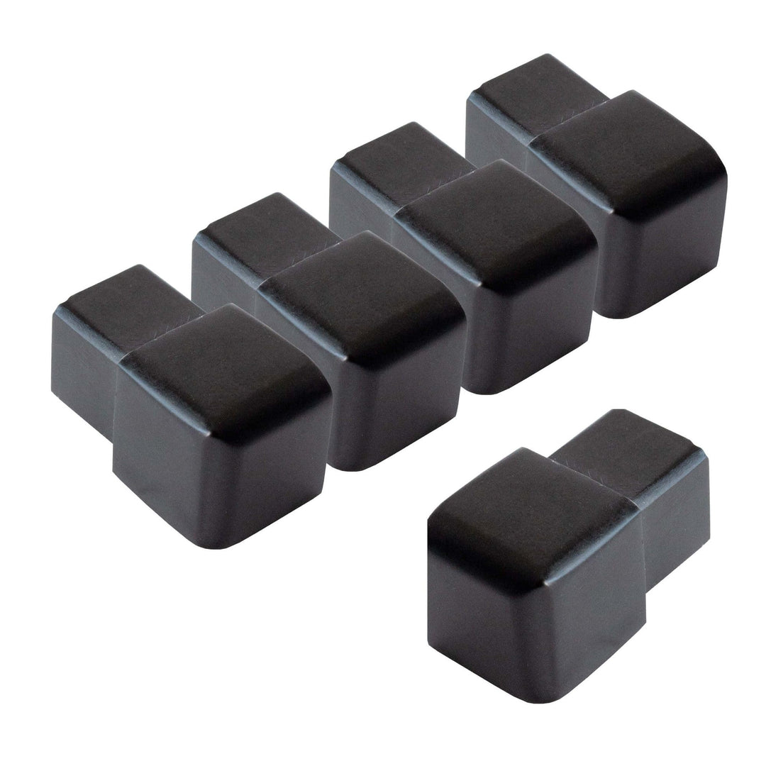 Dalsys Endstück für Fliesenschiene Quadratprofil Aluminium (eloxiert) Schwarz 12,5mm, 5 Stück, Flies