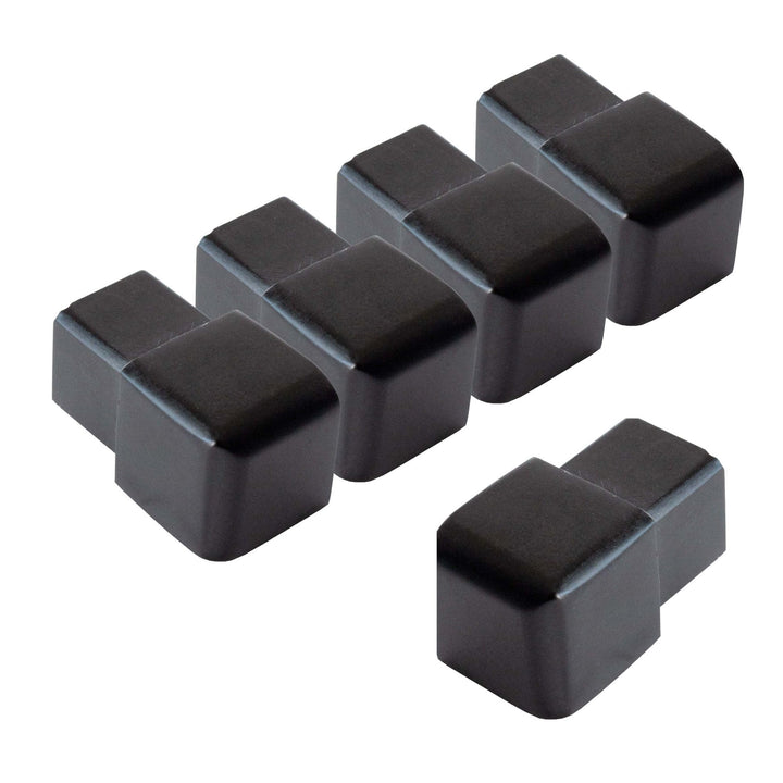 Dalsys Endstück für Fliesenschiene Quadratprofil Aluminium (eloxiert) Schwarz 12,5mm, 5 Stück, Flies