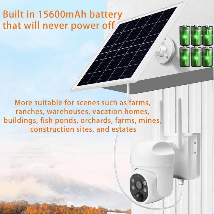 9W/5V Solarpanel mit eingebautem 15600mAh wiederaufladbarem Akku, mit 1.5m langem 3-in-1-Ladekabel (