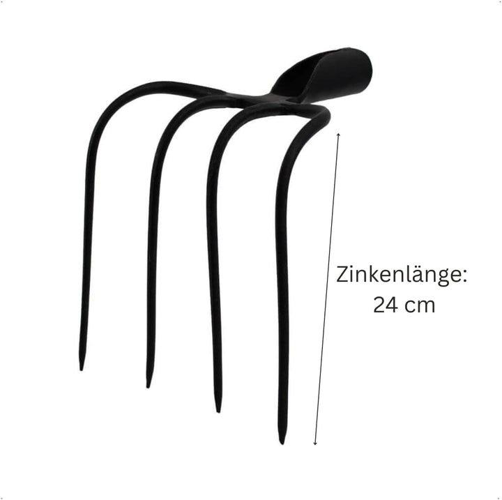 Rekord Dunghacke mit 4 Zinken und Buchen-Stiel 130cm, Mistgabel, Heuhacke, Kartoffelhacke, Gartenhac