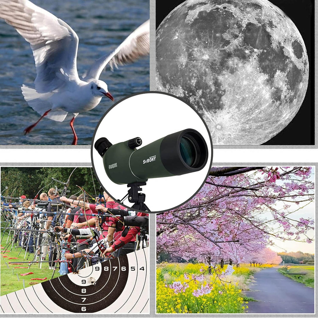 Svbony SV28 Spektiv Sportschützen 20-60x60 BAK4 Prisma FMC Optik Monokular Teleskop Abgewinkeltes Ok