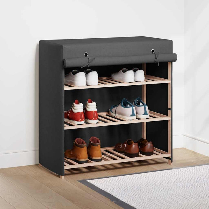 vidaXL Schuhschrank mit Abdeckung 3 Ebenen für 6 Paar Schuhregal Schuhablage Schuhständer Schuhe Auf