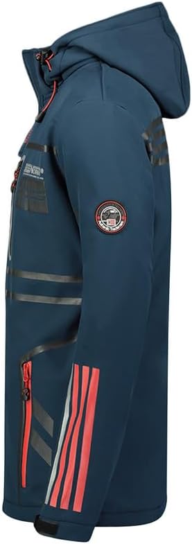 Geographical Norway Romano Men - Softshelljacke Herren Wasserdicht atmungsaktiv Kapuze - Outdoor Man