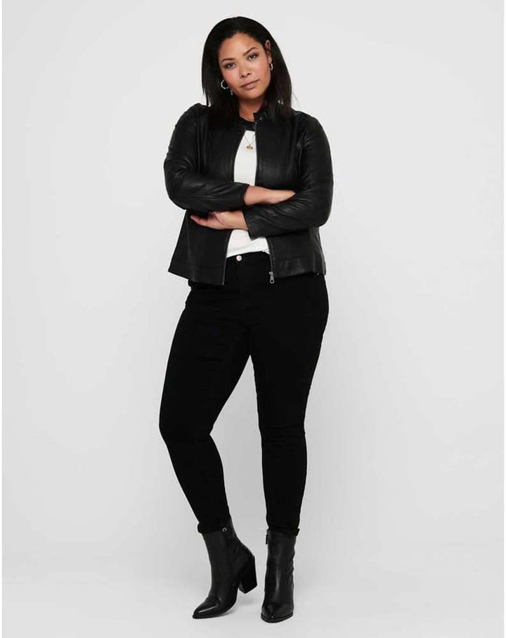 ONLY Carmakoma Robber Faux Leather Jacket 42 Schwarz, 42 Schwarz