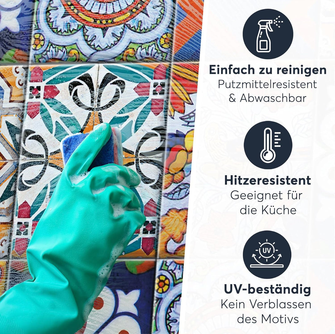 CREATISTO Mosaik-Fliesen Fliesensticker Fliesenfolie - Klebefolie Aufkleber für Wand-Fliesen I Klebe