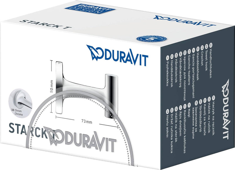 Duravit Starck T Handtuchhaken, Messing, Chrom, one size für 1 Handtuch Chrom, für 1 Handtuch Chrom