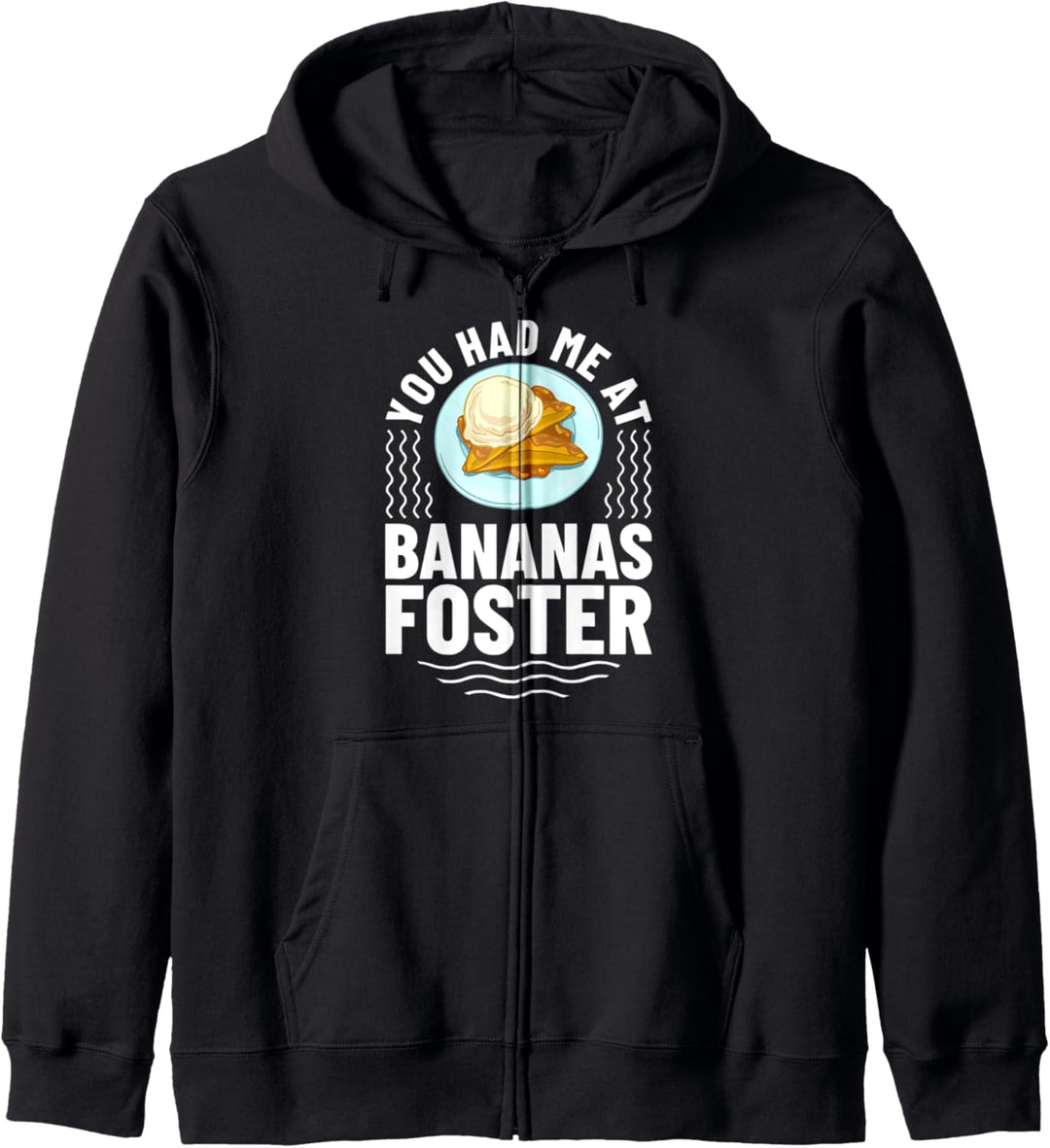 Bananen Foster Cake Ice Cream Flambe Kapuzenjacke