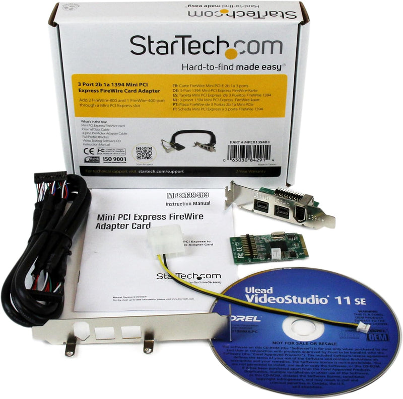 StarTech.com 3 Port 2b 1a 1394 Mini PCI Express FireWire-Kartenadapter
