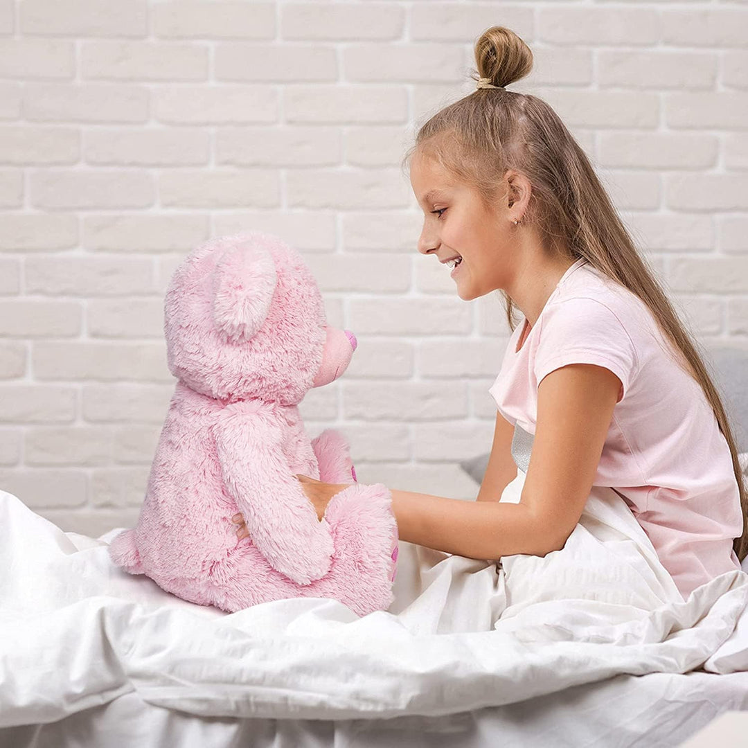 LotFancy Teddybär Kuscheltier 50cm, Plüschtier Stofftier Teddy, Süsses Geschenk für Kinder Mädchen F