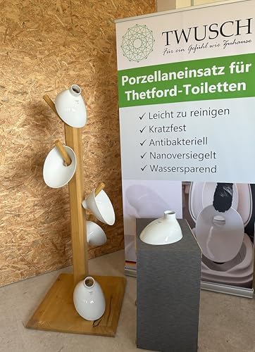 Twusch Porzellaneinsatz passend für Thetford Toiletten - Zubehör für Camping-Toiletten Wohnmobil Car