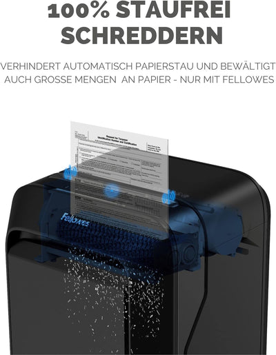 Fellowes 15 Blatt Aktenvernichter High Security (P5), Papierschredder für Büro, Powershred LX211, Mi