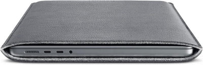 Woolnut Leder Sleeve Case Hülle Tasche für MacBook Pro 14 Zoll - Grau Grau MacBook Pro 14, Grau MacB