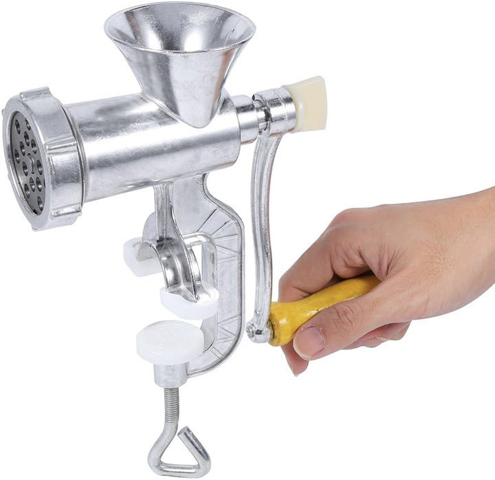 Aluminium-Fleischwolf Grösse 5, manuelle Fleischmühle mit Tischklemme, Fleischwolf für die Herstellu