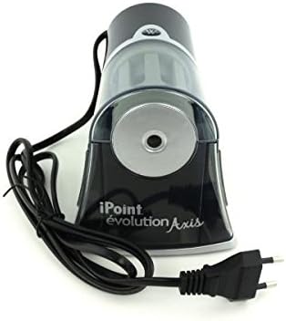 Westcott E-15510 00 iPoint Axis Elektrischer Anspitzer mit automatischem Spitz-Stopp, grau/schwarz
