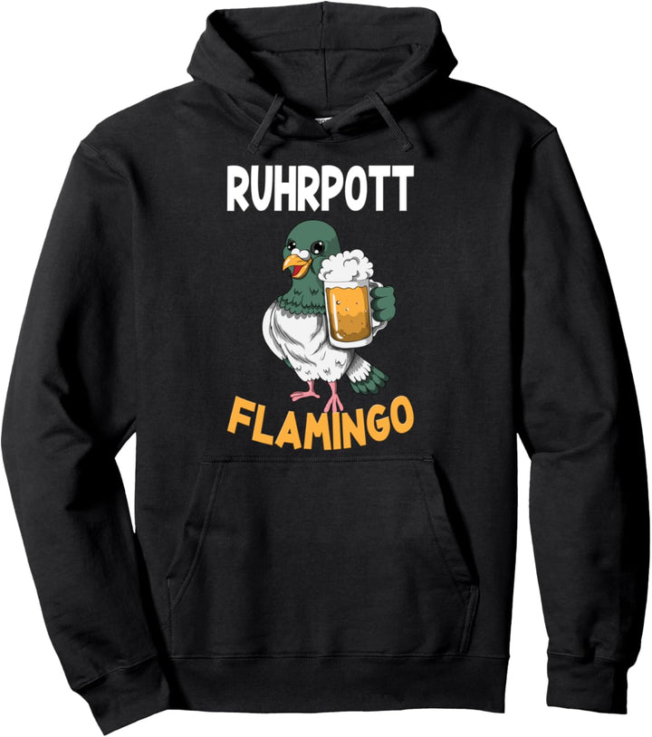 Ruhrpott Flamingo Taube mit Bier Ruhrgebiet Pottliebe Kohle Pullover Hoodie