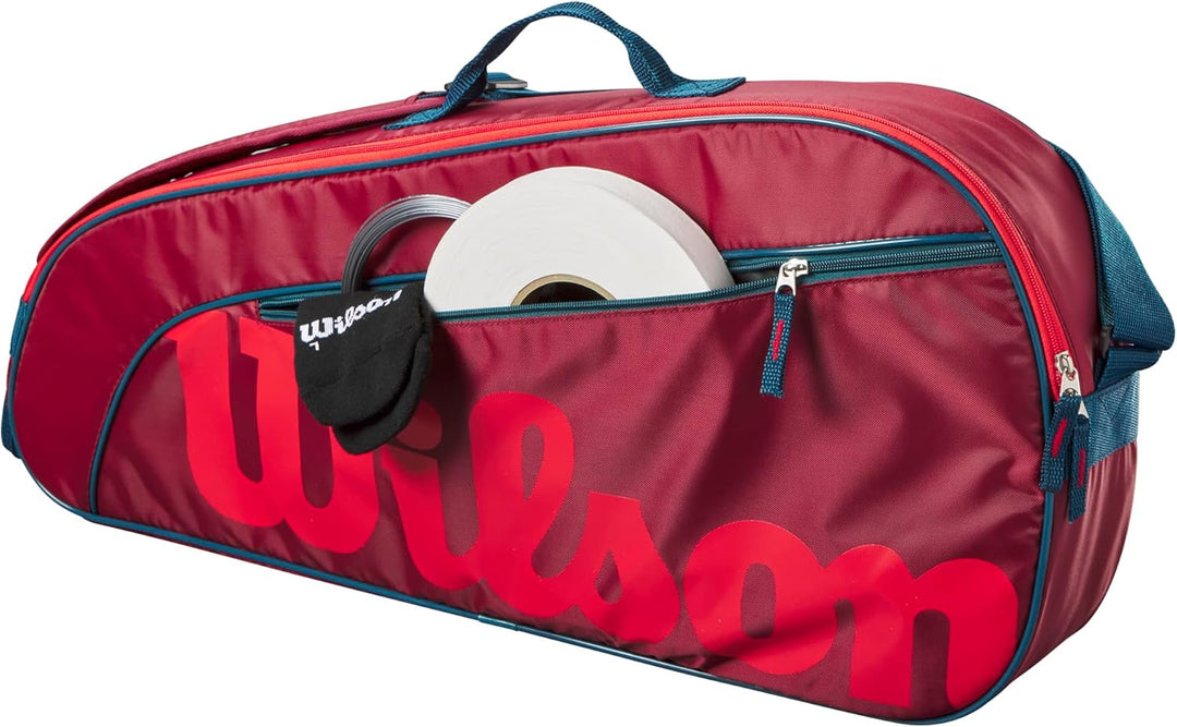 Wilson Junior Tennis Schlägertasche 3 Rot / Infrarot, 3 Rot / Infrarot