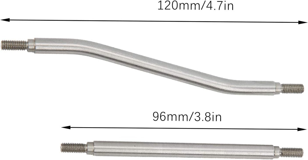 Stahl Steering Pull Rod Link für Axial Capra AXI03004, 8 Stück Rostfreier Linkage Einstellbare Rod L