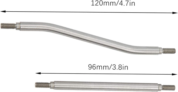Stahl Steering Pull Rod Link für Axial Capra AXI03004, 8 Stück Rostfreier Linkage Einstellbare Rod L