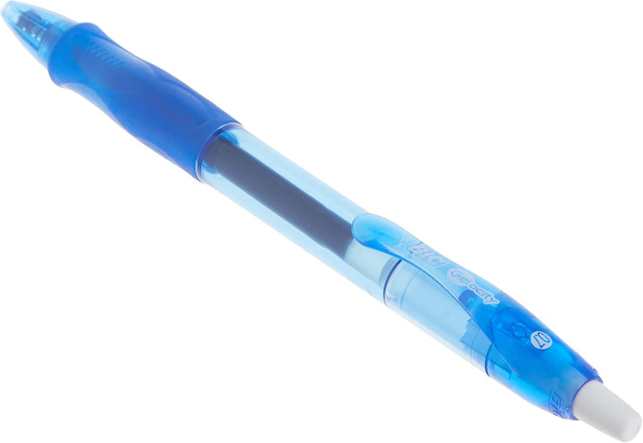 BIC Velocity Retractable Gel Pen, Refillable, Medium Point (0.7 mm), Blue, 12 Pens by Corporation 12
