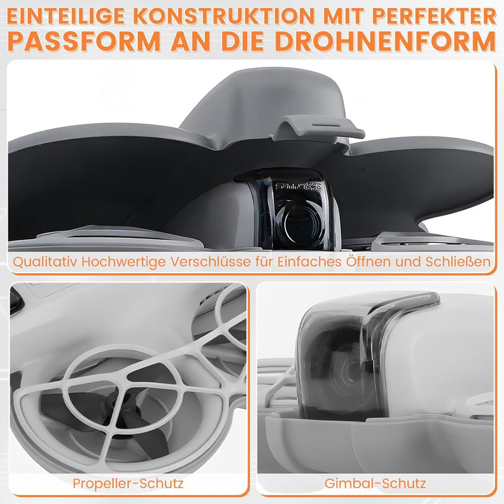Tasche für DJI Flip Drohne, Kunststoff-Hartschalenkoffer, Drohnenschutz-Tragetasche Case, Kompakte A