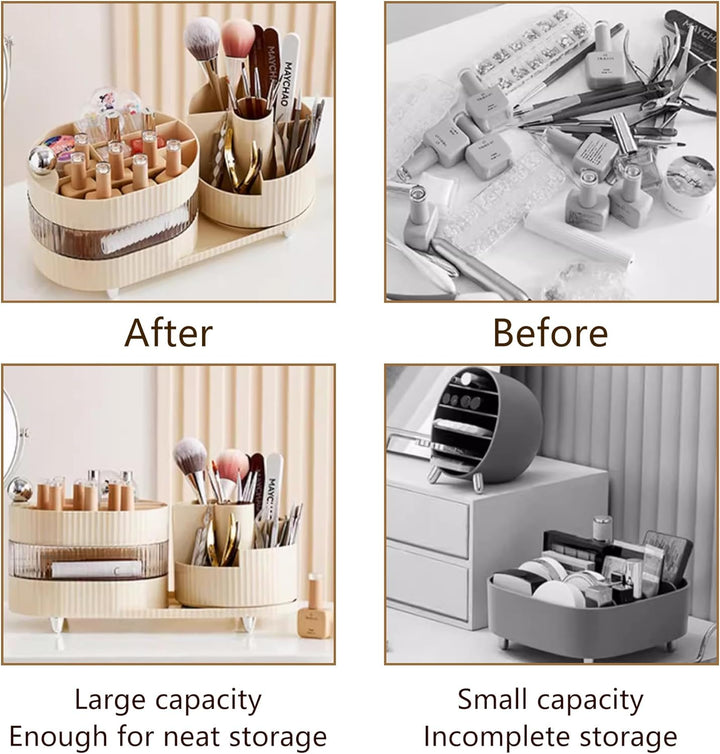 Kosmetik Make Up Organizer Schminke 360° Kosmetik Aufbewahrung Makeup Pinsel Organizer für Skincare