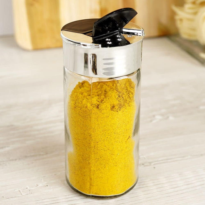 orion group Küchenbehälter Gewürzstreuer Gewürzspender mit Streueinsatz aus Glas 100 ml 6 Stück Set