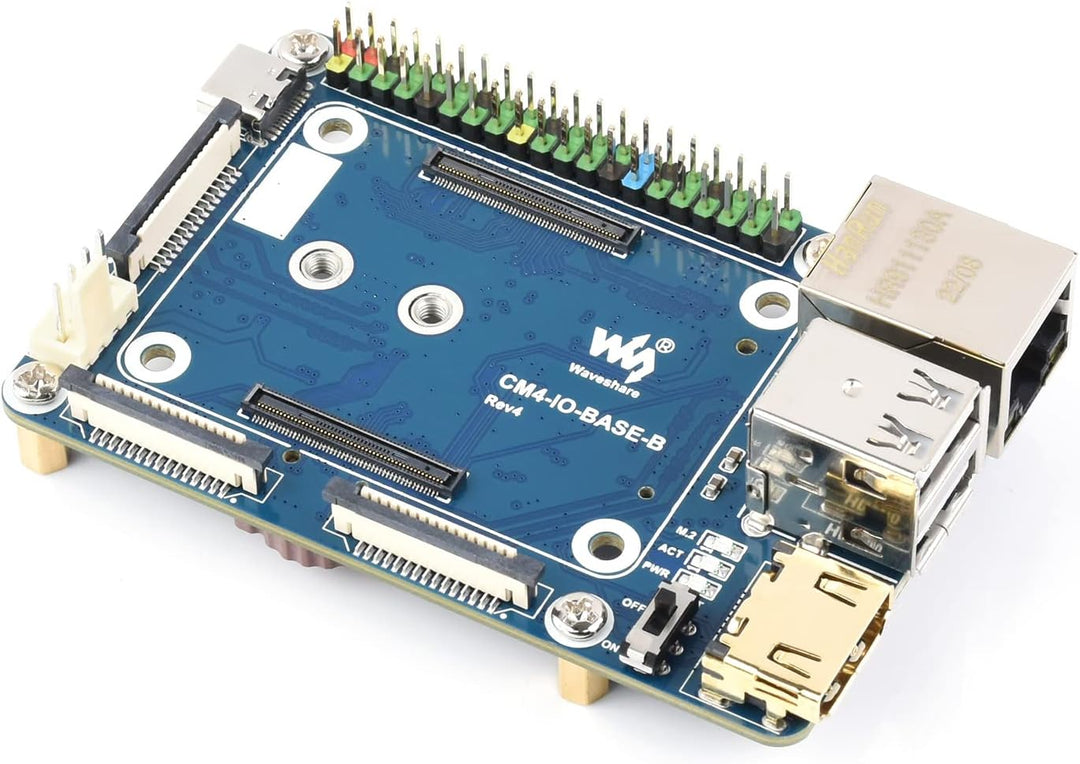 Waveshare Mini Base Board Designed for Raspberry Pi Compute Module 4 Powerful Functions in A Small S
