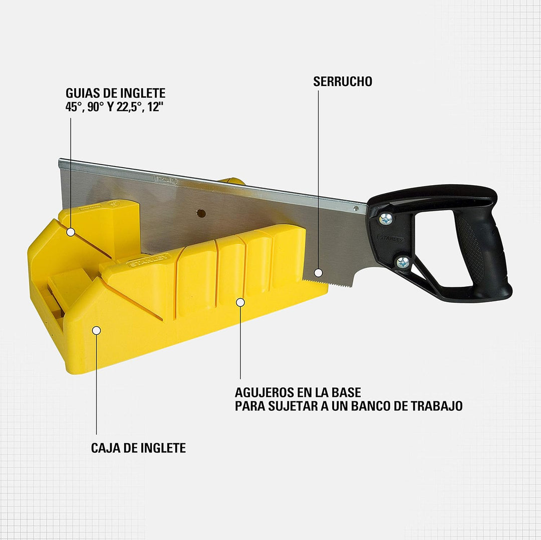Stanley Gehrungsbox für 19-800 Sägen, mit 30,5 cm Rücksäge, 1 Stück