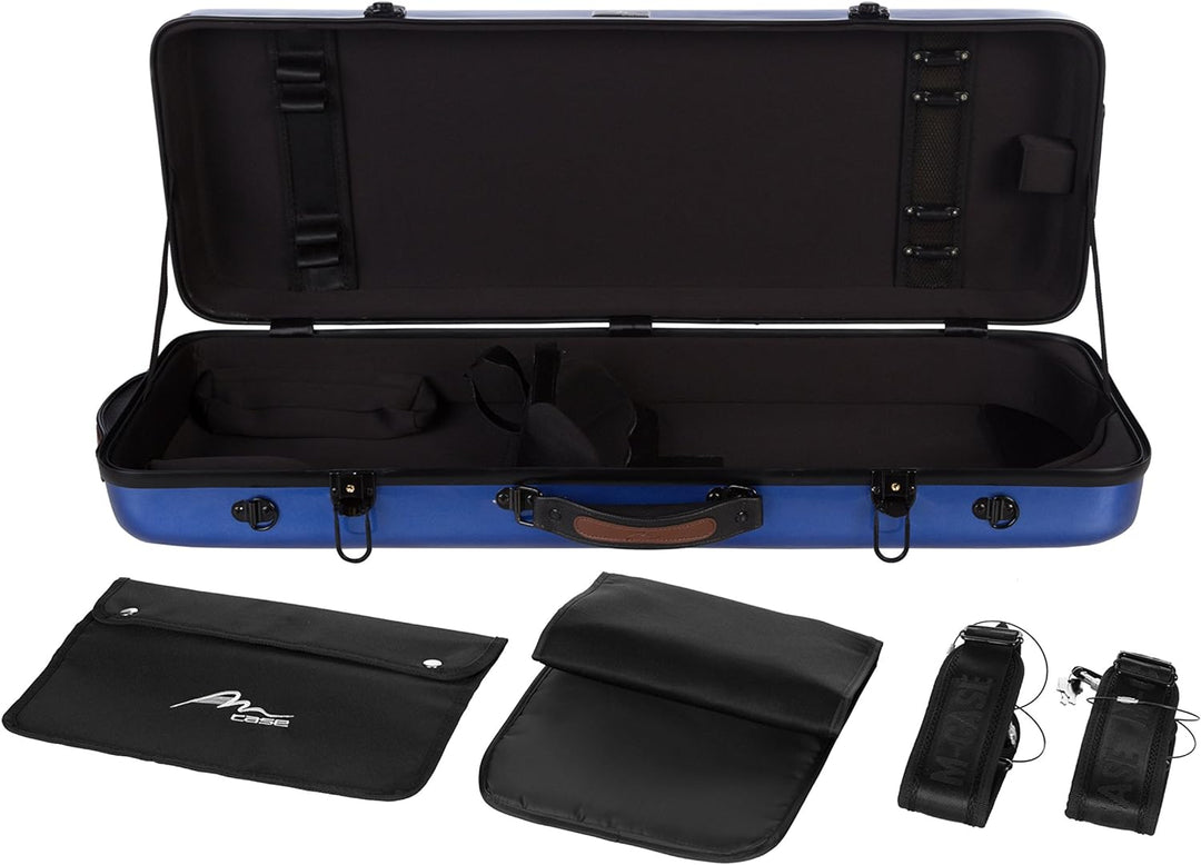 Bratschenkoffer Glasfaser Oblong 38-43 blau M-Case + Notentasche
