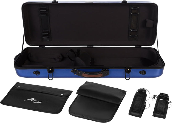 Bratschenkoffer Glasfaser Oblong 38-43 blau M-Case + Notentasche
