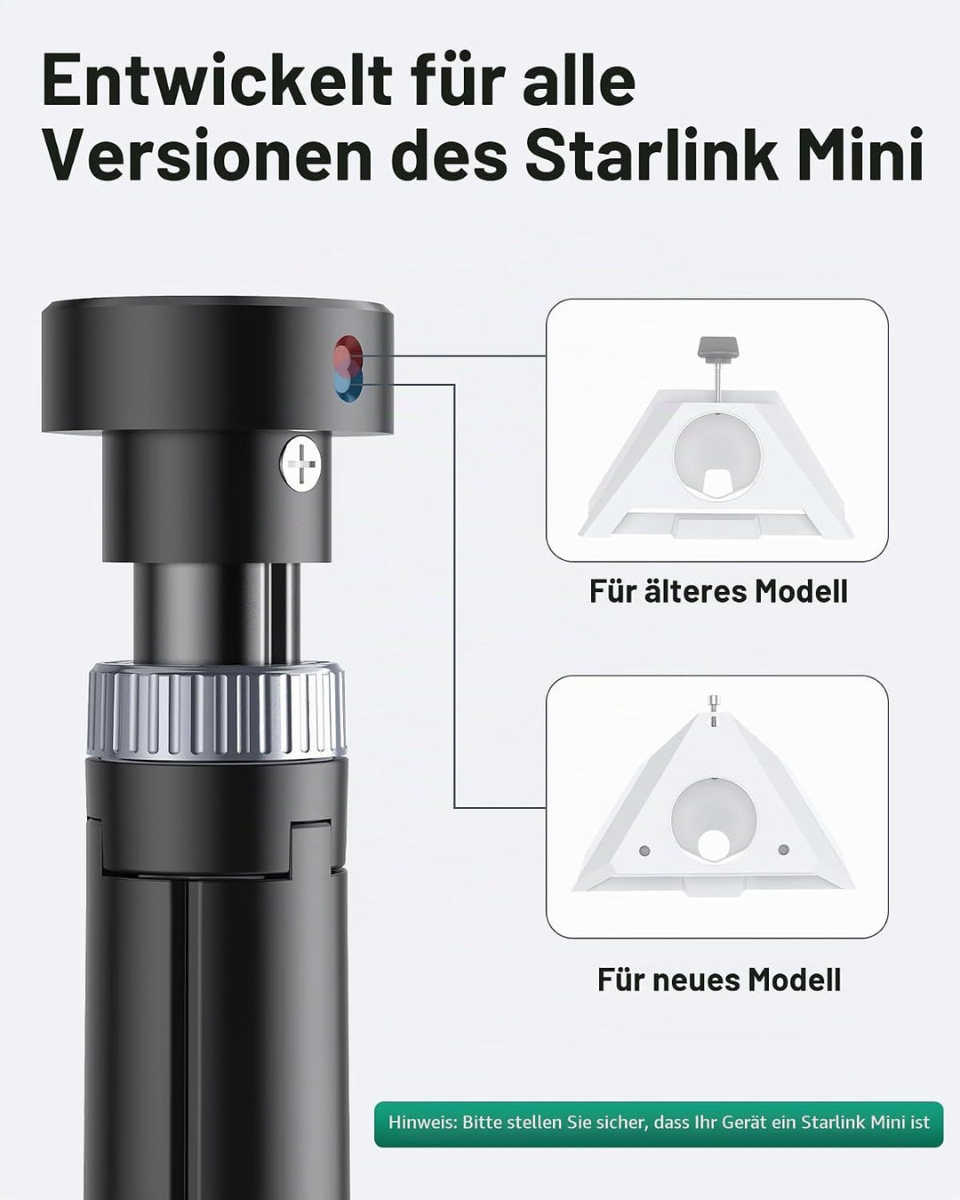 Starlink Mini Stativ Halterung, tragbarer Ständer mit Aluminium Mount Adapter, kompatibel mit neuen