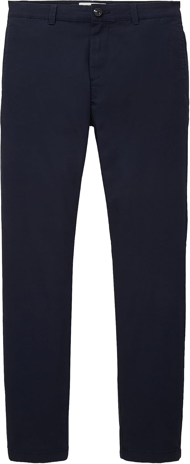 TOM TAILOR Denim Herren Slim Fit Chino Hose aus Baumwolle 33W / 32L 10668 - Sky Captain Blue, 33W /