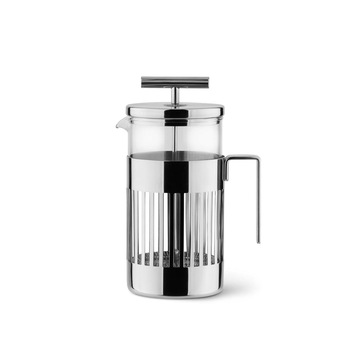 Alessi 9094/8 Pressfilter aus Edelstahl 18/10 glänzend poliert und hitzebeständigem Glas , 4 x 14.5