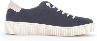 Gabor Damen Low-Top Sneaker, Frauen Halbschuhe,Wechselfussbett 37 EU Blau Blue Neve, 37 EU Blau Blue