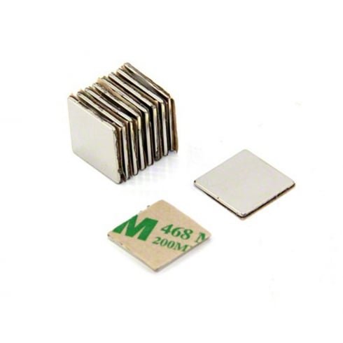 Magnetastico® | 40 Stück Selbstklebende Neodym Magnete N52 Quadrat 15x15x1 mm | Starke Klebemagnete