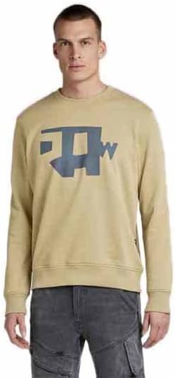 G-STAR RAW Herren Abstract Raw Sweatshirt Sweats S Beige (Tree House D22230-a613-c941), S Beige (Tre