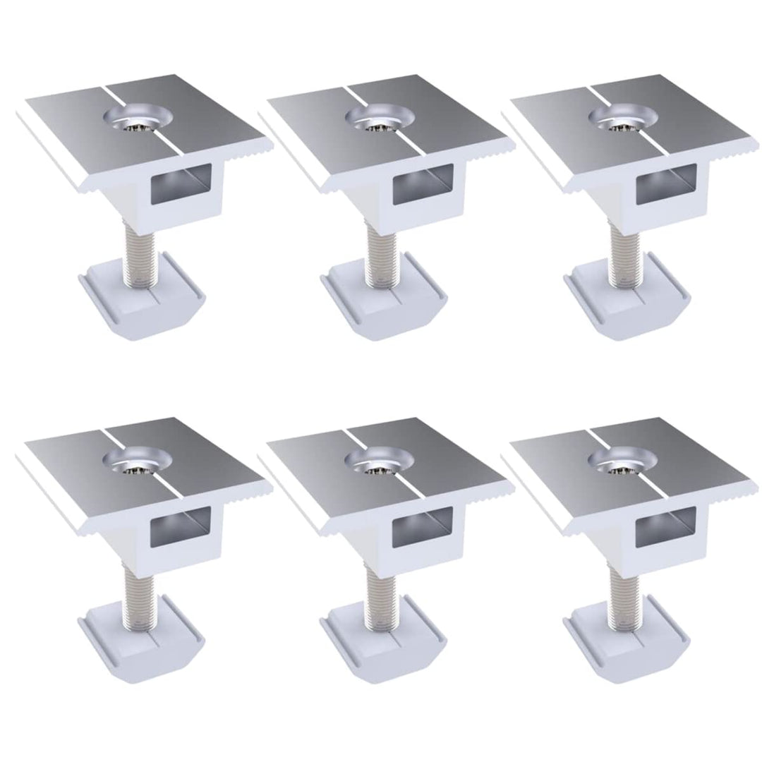 Mittelklemme 6 Stück ALU Mittelklemmen 30MM PV Photovoltaik Solar Trapez Montagehalterungen, Halter