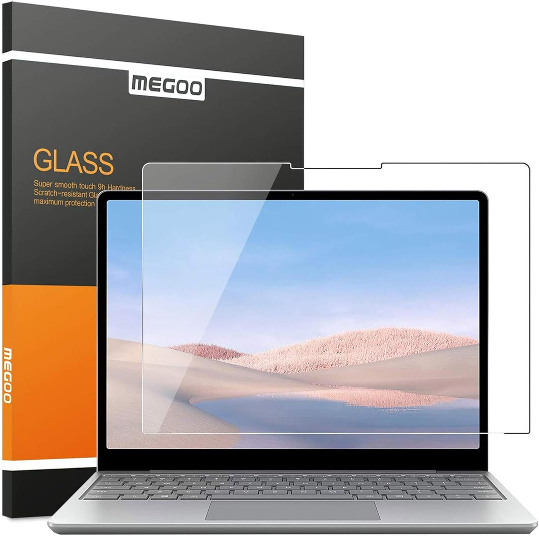 MEGOO Gehärtetem Glas Displayschutzfolie für Microsoft Surface Laptop Go 3/2/1 12.4", 9H Härte, Anti