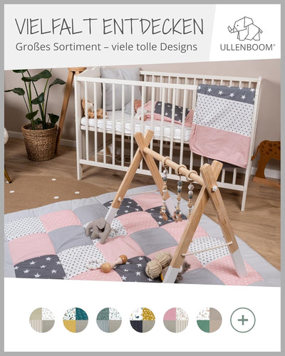 ULLENBOOM Krabbeldecke für Baby 100x100 cm, 100% OEKO-TEX Materialien, Made in EU, Dick & weich gepo