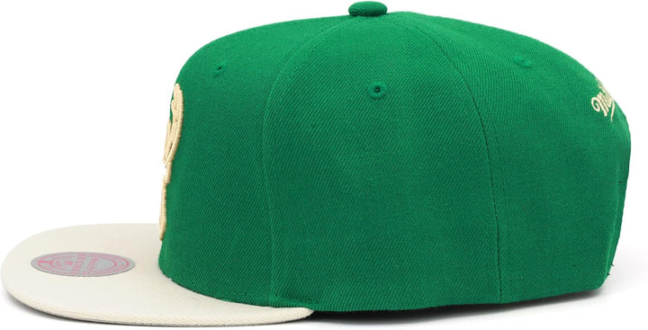 Mitchell & Ness Snapback Cap NBA Wool 2 Tone Milwaukee Bucks Green/beige