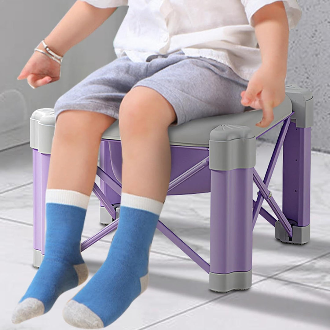 Reise-Toilette für Kleinkinder, Auto-Reisetöpfchen, tragbarer Toilettensitz, abnehmbar und wiederver