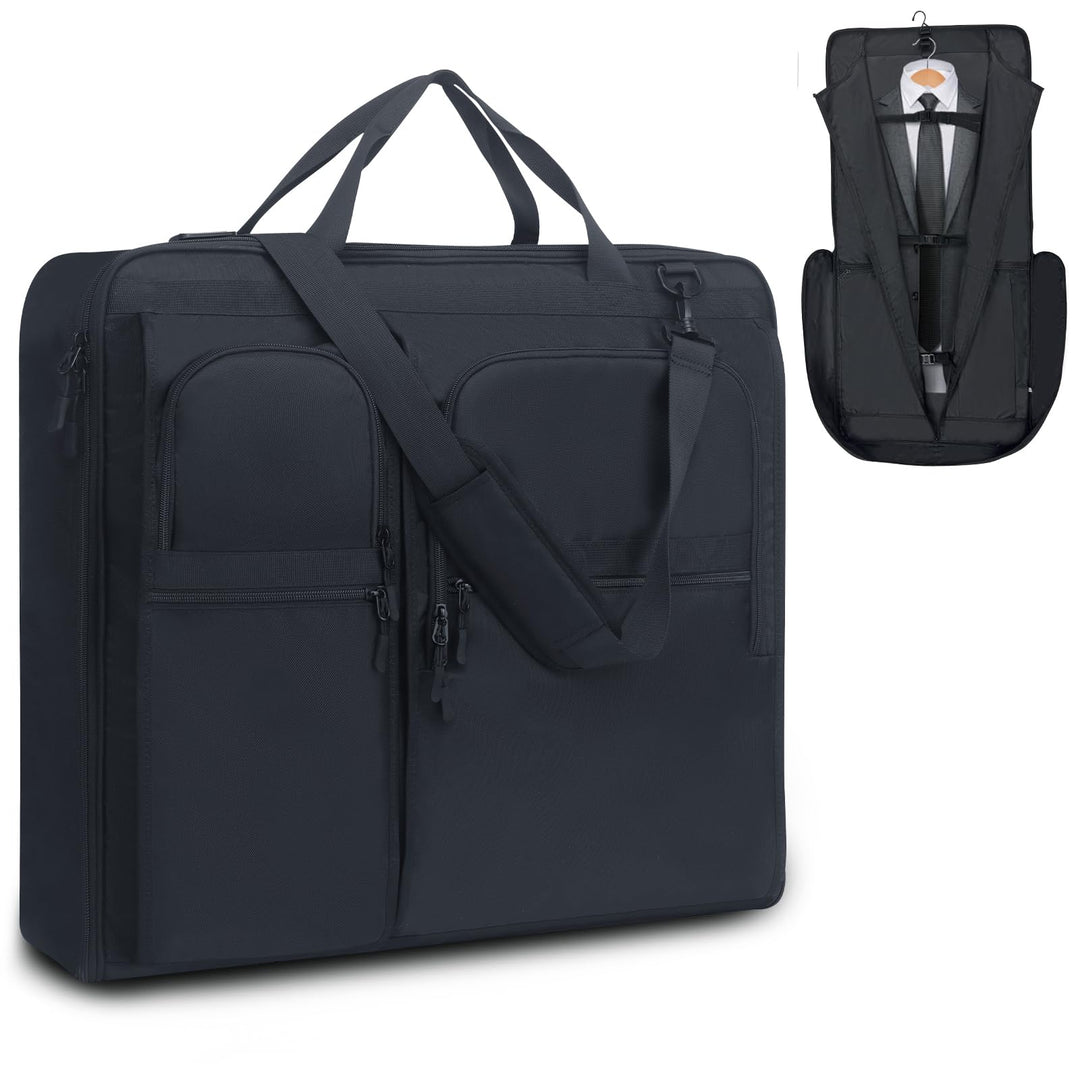 KINGSLONG Kleidersack Reisetasche Faltbare Anzugtasche für 3 Anzüge, 2 in 1 Kleidertasche Handgepäck
